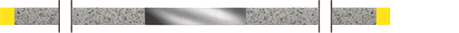 DS25EF single-sided extra-fine stainless-steel diamond strip