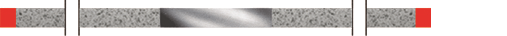 DS25F single-sided fine diamond strip for composite finishing and IPR