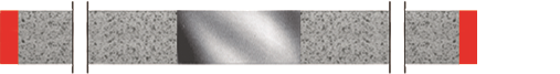 DS60F single-sided fine stainless-steel diamond strip