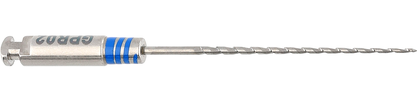 Nickel-titanium gutta-percha extractor with 2% taper and spiralled groove for endodontic canal preparation