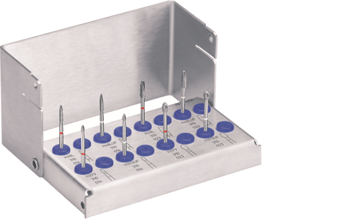 4656 Peri-Implantitis Kit with rotary instruments and sterilizable holder