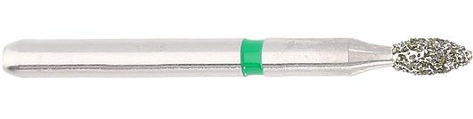 Olive-shaped diamond bur for occlusal and lingual reduction