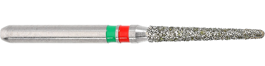 Two-grit tapered diamond bur for veneer preparation and axial reduction