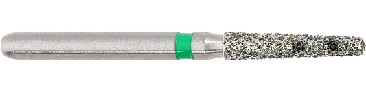 Diamond tapered dental bur with depth markings 2 mm and 4 mm for cavity preparation