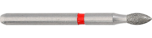 Football-shaped diamond finishing bur for occlusal and lingual reduction